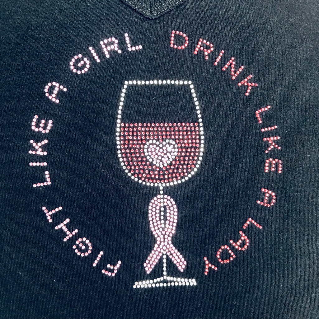 Chris & Stuff "Fight Like A Girl" T-Shirt Black M